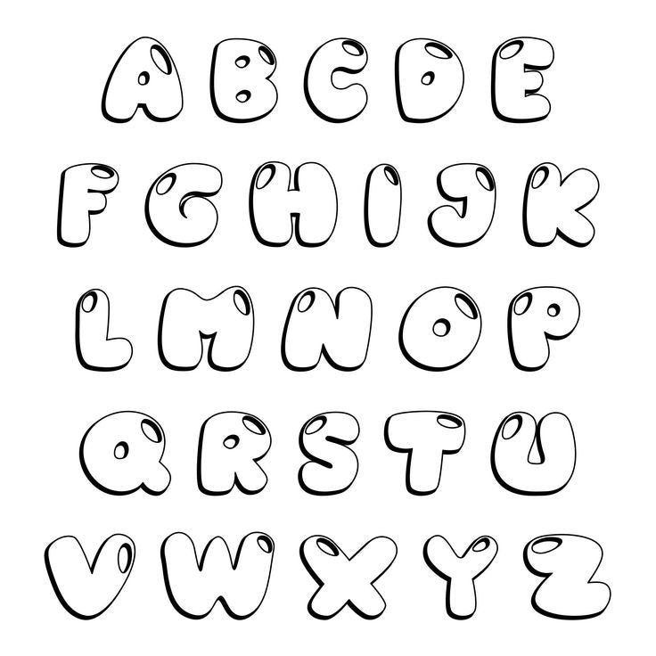 Alphabet in White